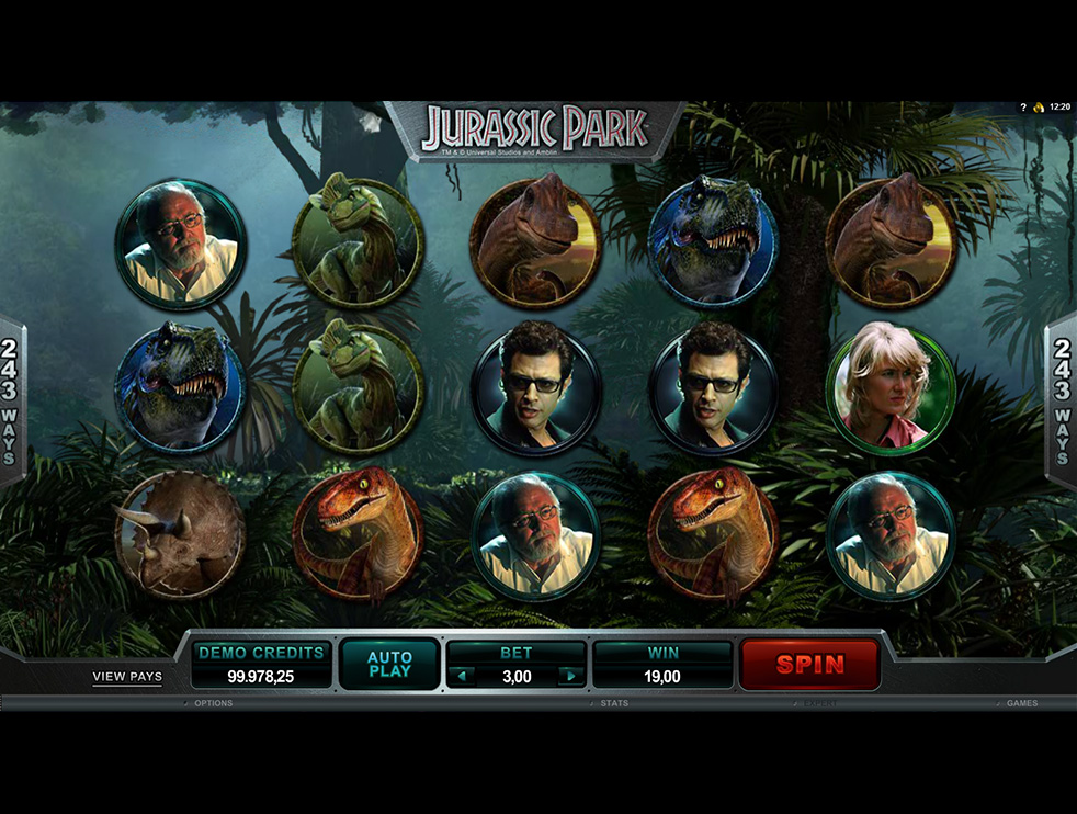 Jurassic park de Microgaming